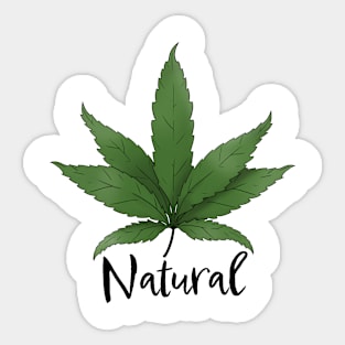 Natural Weed Leaf Design Sticker